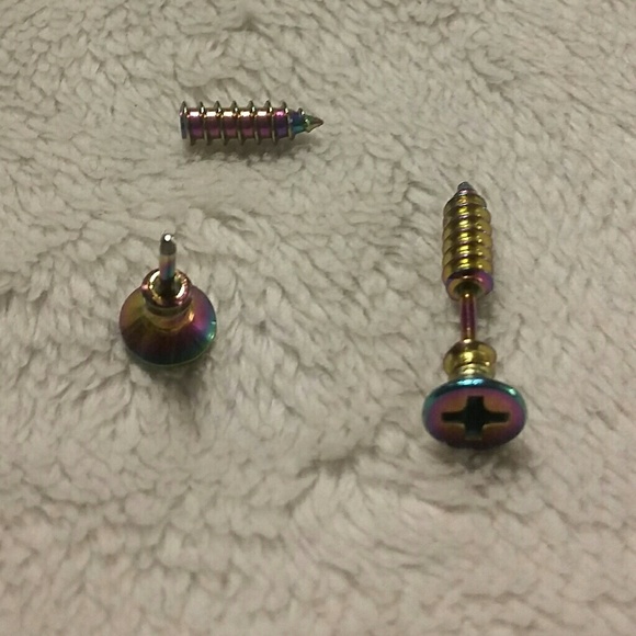 😍Stainless Steel 3D Unisex Screw 2 Sided Stud 5pc - Picture 7 of 8